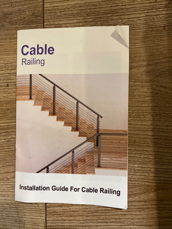 Photo 1 of 12-20FT Complete Set 36" Cable Railing Post Kit(35"x2"x2"), 4pcs Stainless Steel Black Flat Top Surface Mount Level Posts,1/8" Wire Rope(No Handrail),Swageless Cable Railing System Kit,MY07-LP
