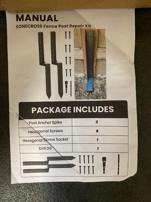 Photo 1 of 3FT. Fence Post Repar Kit,2Pack
