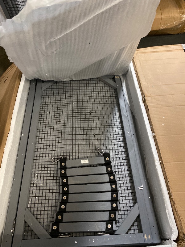 Photo 1 of Aivituvin Catio Outdoor Cat Enclosure with 7 Platforms, 2 Resting Boxes, Large Window Cat House for 4-6 Mulitiple Cats Walk in Kitty Cage with Weatherproof Tarp Roof 70"