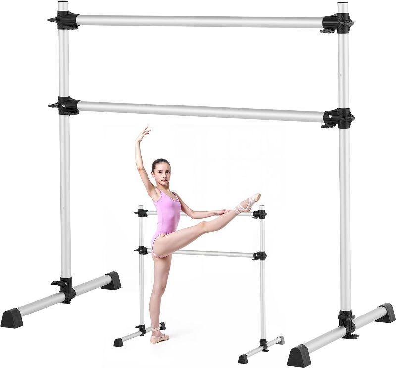 Photo 1 of VEVOR Ballet Barre, Barre Bar for Home, Freestanding Portable Ballet Stretching Dance Bars, Height Adjustable Anti-Wobble Fitness Gym Studio Equipment