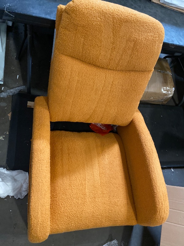 Photo 1 of Modern Accent Teddy Kids Rocking Chair for Infants and Children(Wood Color Legs)