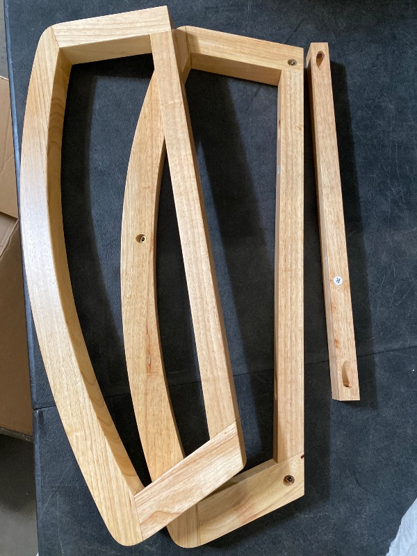 Photo 1 of Modern Accent Teddy Kids Rocking Chair for Infants and Children(Wood Color Legs)