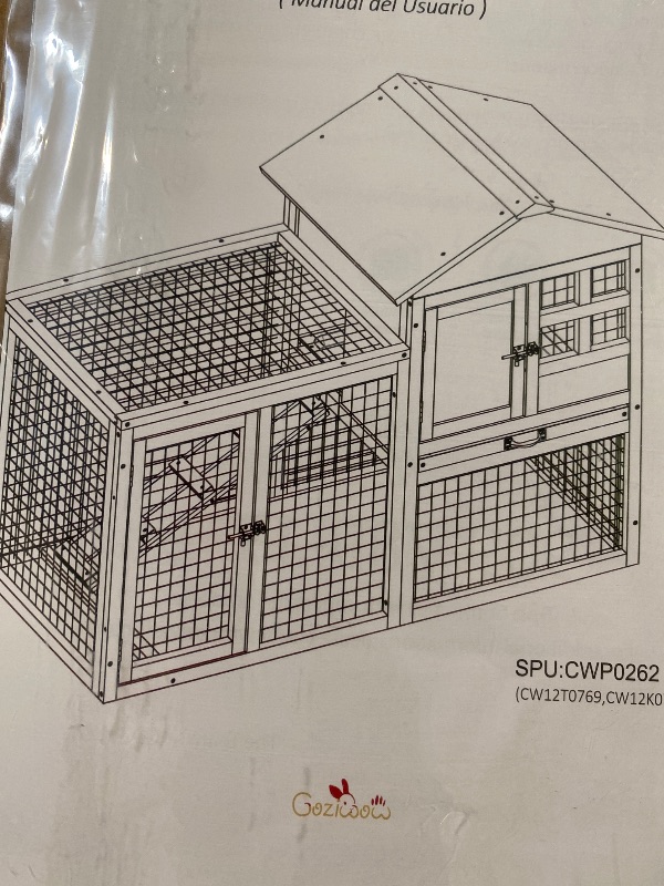 Photo 1 of 48 x 24" x 36" Deluxe Waterproof Rabbit Hutch Wooden Bunny Cage Small Animal House with Ladder