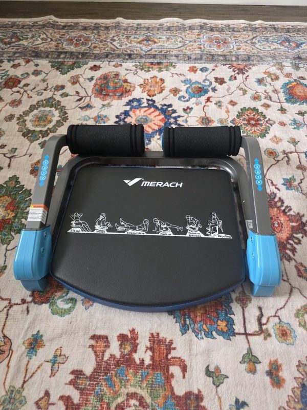 Photo 1 of Ab Machine, Ab Workout Equipment with 3 Adjustable Resistance, Sit Up Machine & Exercise Equipment, Foldable Ab Crunch Machine for Home Gym, Modern Style, Blue and Black