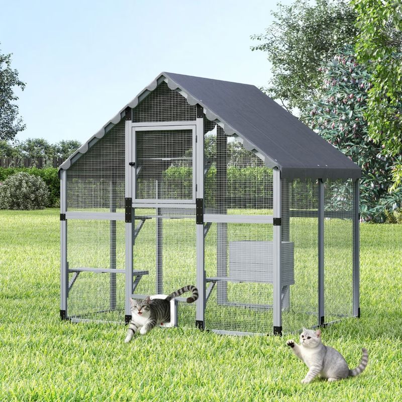 Photo 1 of Coziwow Catio Outdoor Cat Enclosure, Grey, Large (Box 2 of 2 )