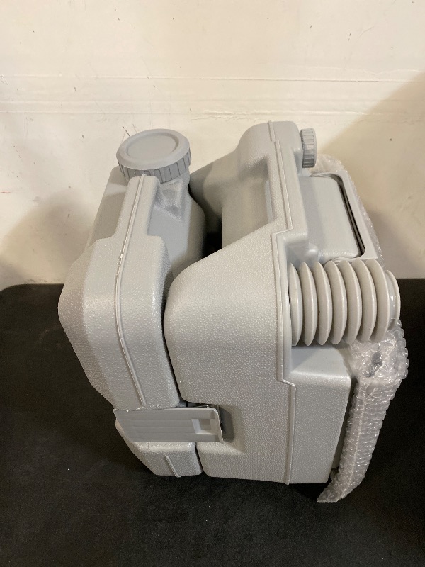 Photo 1 of 2.6 Gallon Outdoor Portable Toilet for RV Travel, Camping, Boating & Car, Leak-Proof Cassette Toilet, Grey