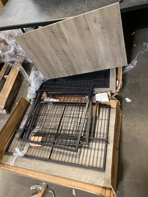 Photo 1 of Dog Crate Furniture For Small Dogs 27'' Multi-functional Dog Kennel W/ Mat, Gray