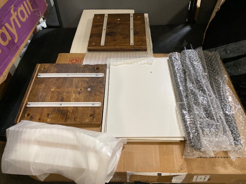 Photo 1 of End Tables Set of 2, Night Stand with Drawers, Bedside Tables with Solid Wood Legs and Large Storage Space, End Table, Side Table, for Bedroom,Brown