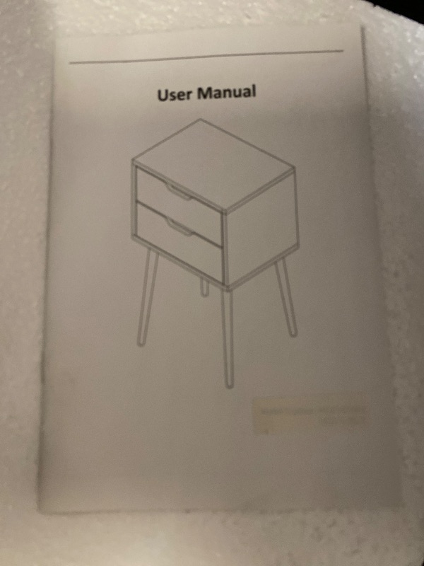 Photo 1 of End Tables Set of 2, Night Stand with Drawers, Bedside Tables with Solid Wood Legs and Large Storage Space, End Table, Side Table, for Bedroom,Brown