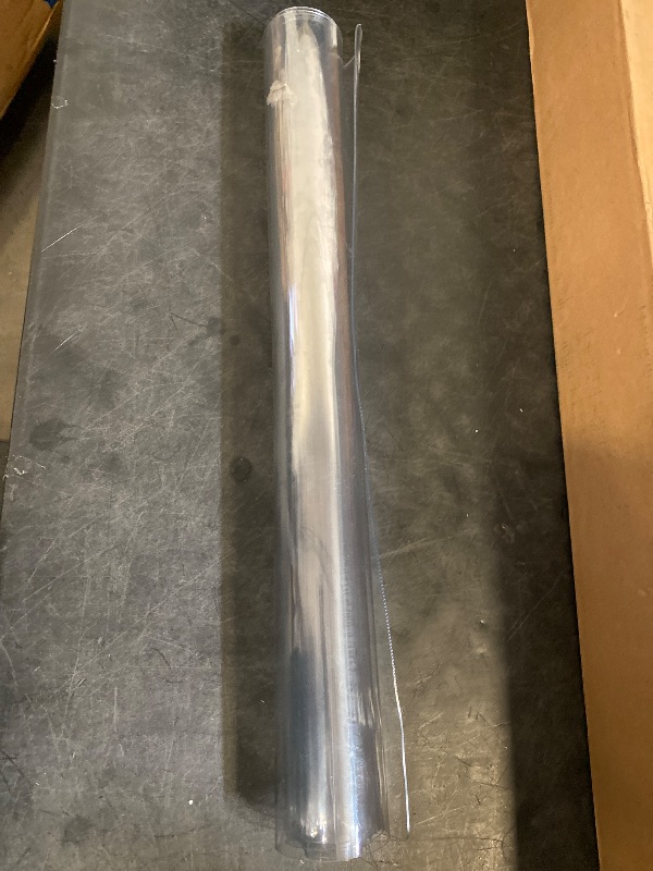 Photo 1 of VALLEY TREE 24 x 60 Inch Clear Table Cover Protector, 1.5mm Thick PVC Plastic Desk Protector, Clear Desk Mat, Waterproof Table Pad for Dining Table or Office Desk