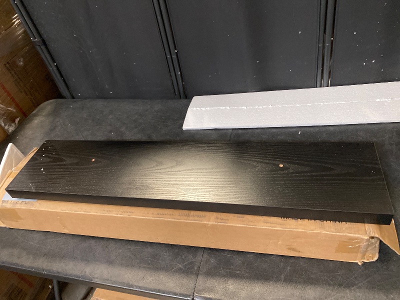 Photo 1 of Custom Floating Shelves | 36" x 8" Floating Shelf | Jet Black | The Shelf Shop