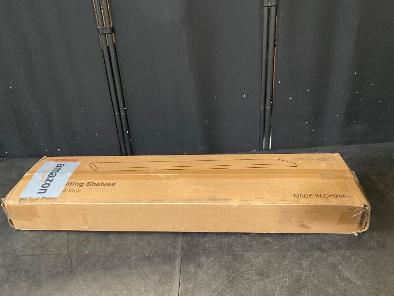Photo 1 of Custom Floating Shelves | 36" x 8" Floating Shelf | Jet Black | The Shelf Shop