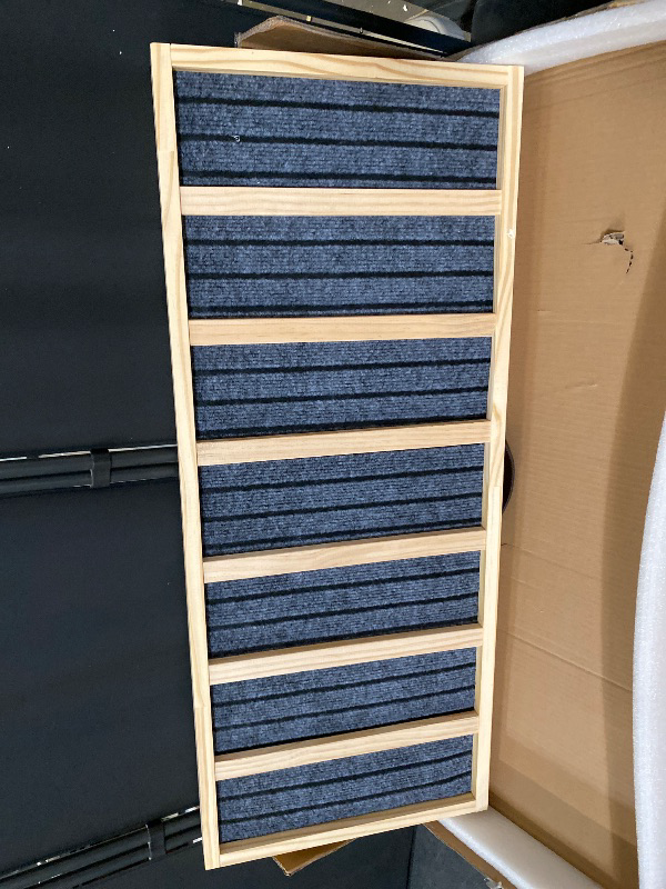 Photo 1 of Wooden Folding Dog Ramp Portable Pet Ramp with Non-Slip Carpet for Car SUV Truck, 38 in.