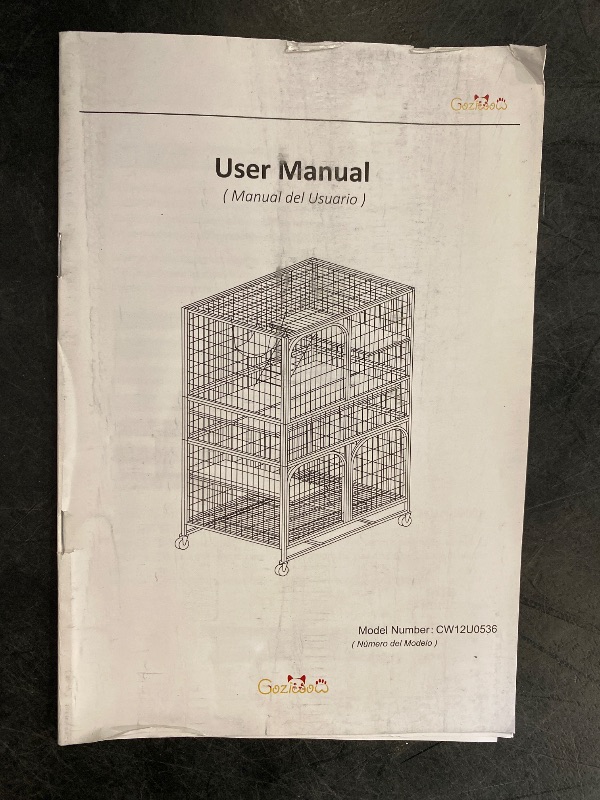 Photo 1 of Cat Cage, Small Animal Cage with Wheels, Cat House Enclosure 83 x 60 x160 cm for Indoor Outdoor, Metal Catio with Hammock, Platforms, Removable Tray, Cushion for Rabbit, Ferret