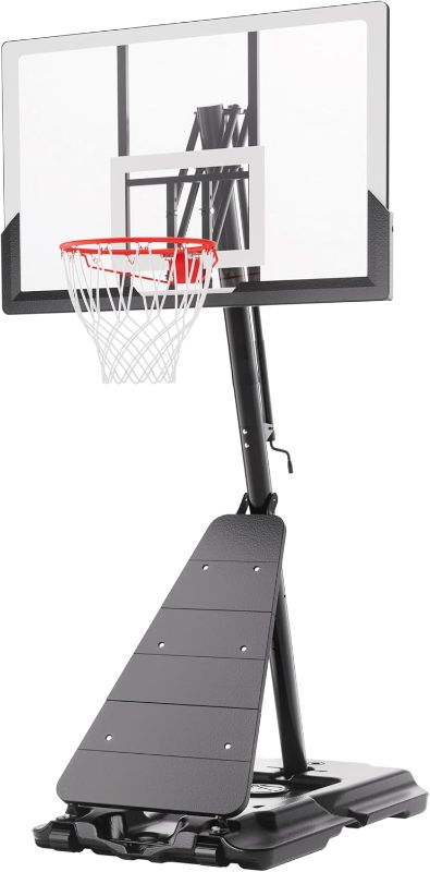 Photo 1 of Portable Basketball Hoop for Backyard Driveway, Adjustable Outdoor Basketball Goal with Stable Base and Shatterproof Backboard for Youth and Adults