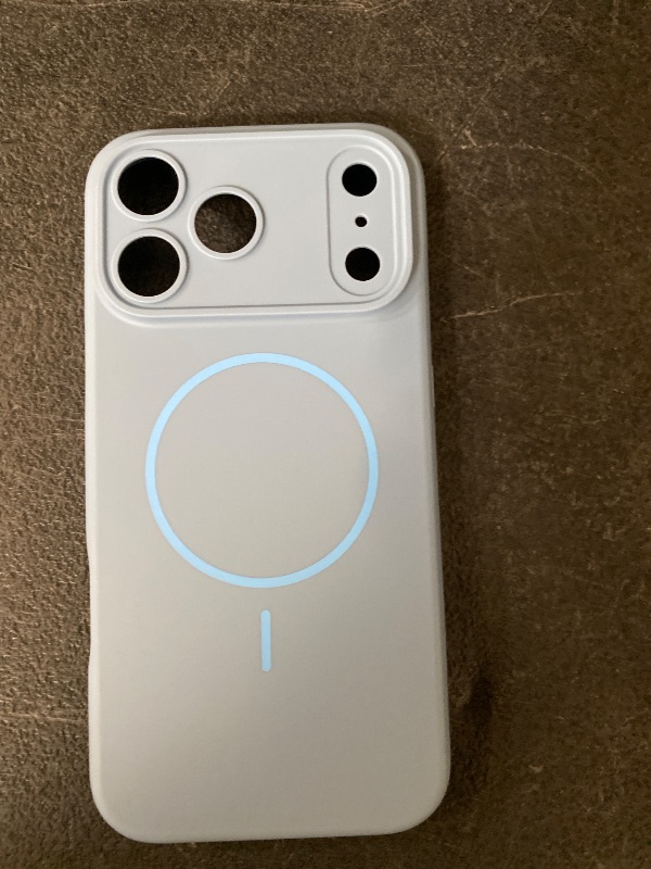 Photo 1 of For iPhone 17 Pro Max Magnetic Phone Case,Compatible with Mag-safe,With Lens Protector,Shape Like Real Machine,Ultra Slim Shockproof Anti-Scratch Protection Anti-fall Durable Phone Case,Light Blue