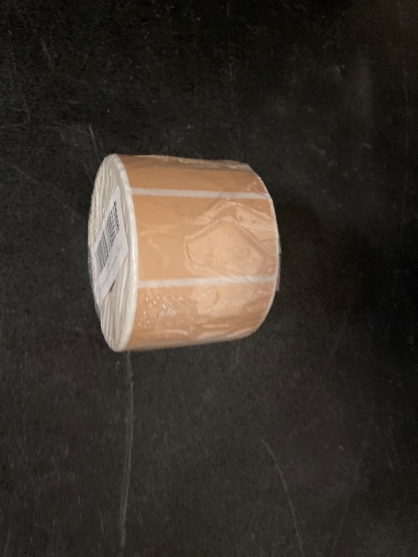 Photo 1 of 2.36 Inch Brown Circle Thermal Sticker Labels, Self-Adhesive Round Direct Thermal Labels for Logo Design, QR Code, 750 Sheets/1 Roll