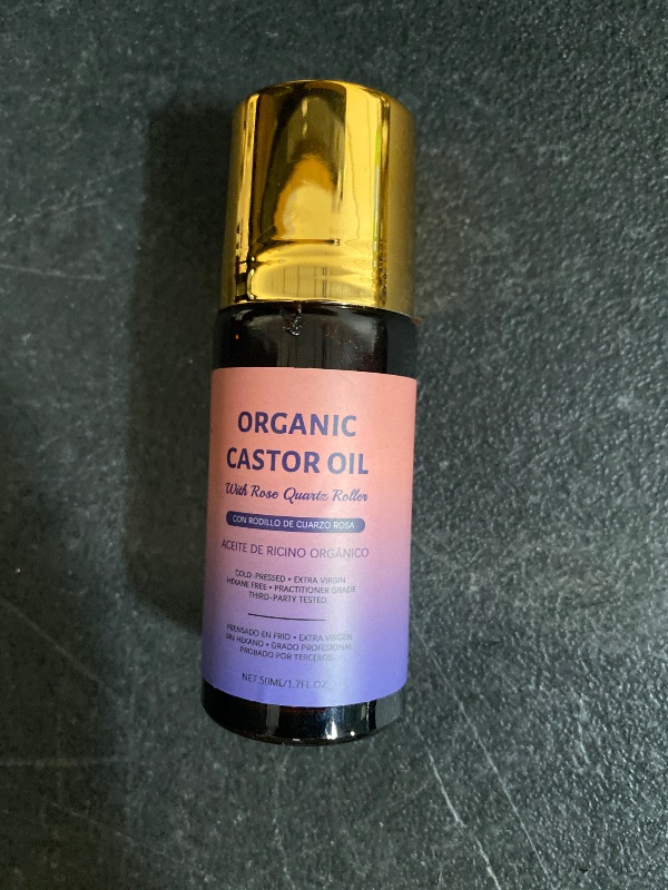 Photo 1 of Castor Oil Rose Quartz Roll-On