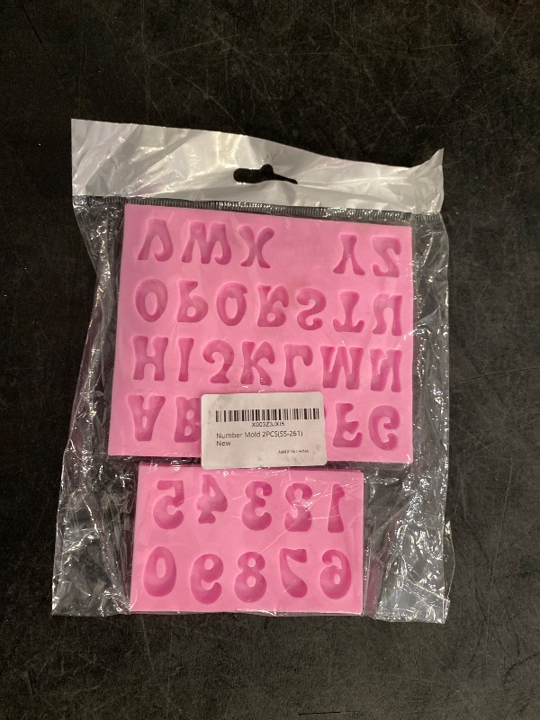 Photo 1 of 26 Letter Chocolate Silicone Molds 2 Pcs, 0-9 3D Number Fondant Molds for Cake Decoration Candy Cupcake Topper Cake Pop Popsicle Polymer Clay Crafts