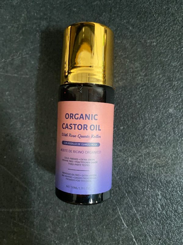 Photo 1 of Castor Oil Rose Quartz Roll-On