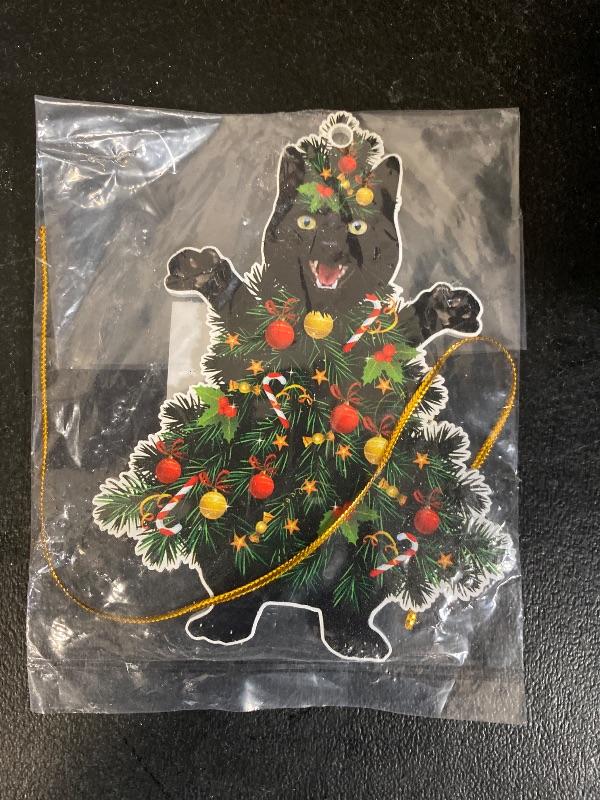 Photo 1 of Black Cat Acrylic Christmas Ornament – Funny Cat Xmas Tree Decoration – Kitty Lover Christmas Ornament – Cute Black Kitten Holiday Ornament – Cat Christmas Ornament Gift for Kitty Mom Kitten Dad