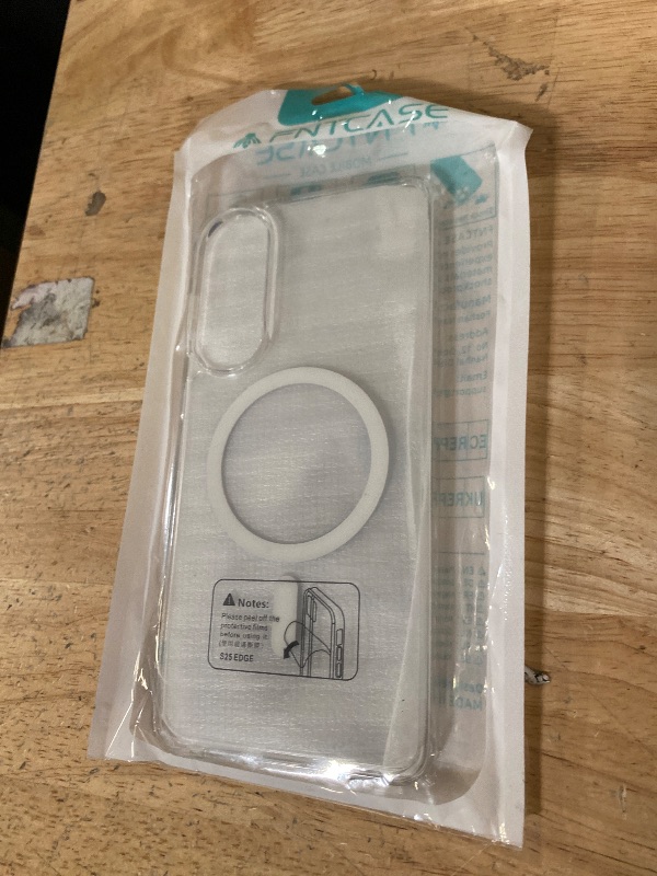 Photo 1 of FNTCASE for Samsung Galaxy S25-Edge Case: Clear Magnetic Military Grade Drop Protection Anti Yellowing Cell Phone Cover - Rugged Shockproof Protective Bumper Transparent Phonecase