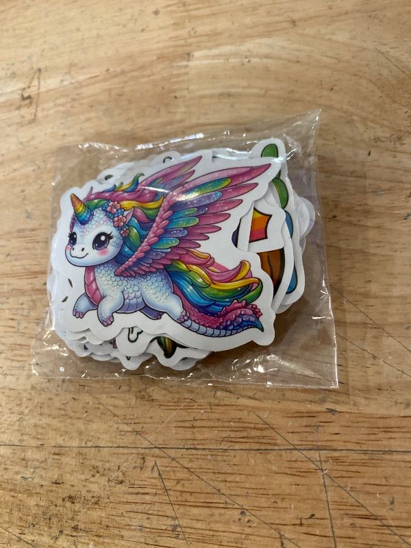 Photo 1 of BEATRI Unicorns Stickers 50Pcs Waterproof Vinyl for Water Bottles Laptop, Phone, Journal & Travel Gear | Non-Repeating Decals, High-Definition Print Cute Unicorn Decor Gift Party Favors