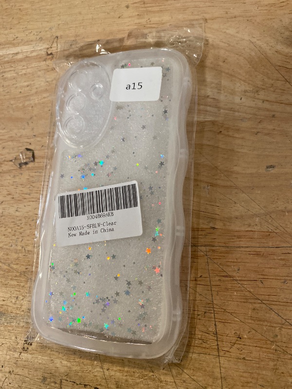 Photo 1 of Cyberowl Compatible with Samsung Galaxy A15 5G,Cute Kawaii Bling Sparkle Glitter Frame Shape Soft Silicone Shockproof Protective Phone Case Cover for Women Girls Clear