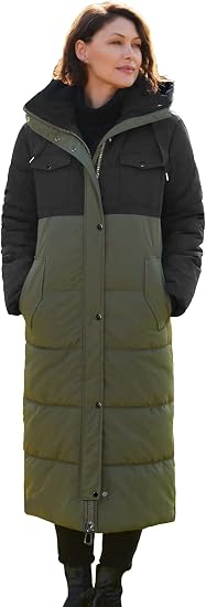 Photo 1 of Size Small NUTEXROL Women's Winter Long Down Parka Jackets Warm Thickened Hooded Maxi Quilted Puffer Coat