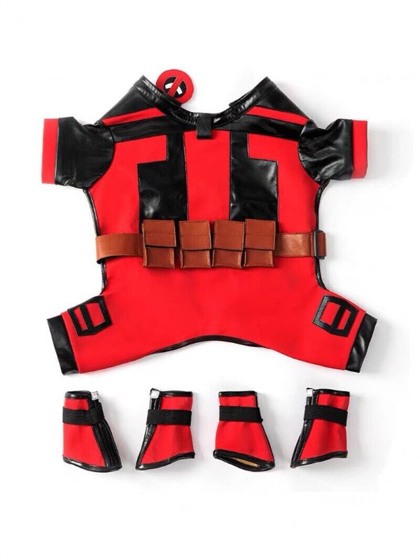 Photo 1 of Deadpool 3 &Wolverine Cosplay Dog Costume Belt With Shoes Outfits Wade Winston