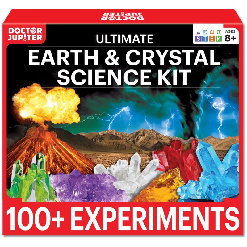 Photo 1 of Doctor Jupiter STEM Earth Science Experiment Kit | Crystal Growing, Erupting Volcano Chemistry Set with 100+ Experiments | Learning & Educational Projects 7-8-9-10-11-12 Year Old