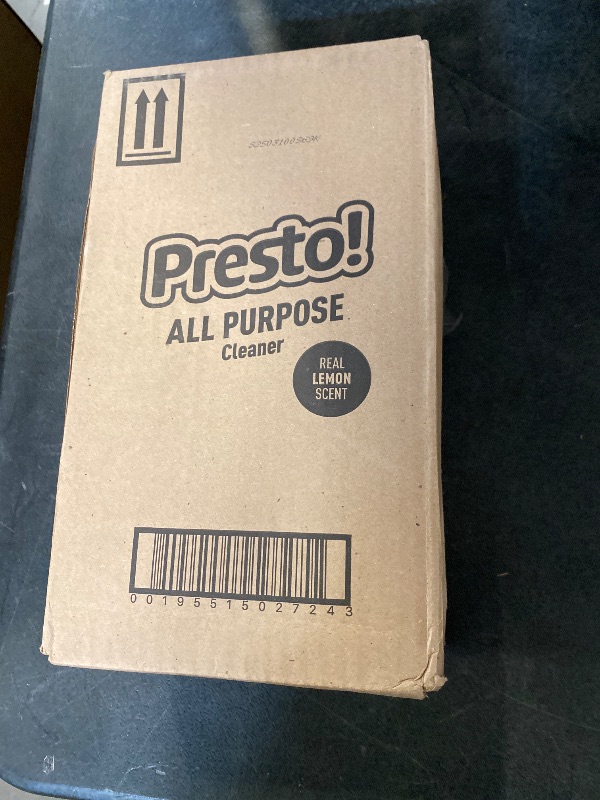 Photo 1 of Amazon Brand - Presto! Multi-Surface Cleaner Concentrate, 2X Concentrated Formula, Lemon Scent, Streak-Free All Purpose Cleaner for Hardwood Floors, Tile, Countertops, 32 fl oz, 2-Pack