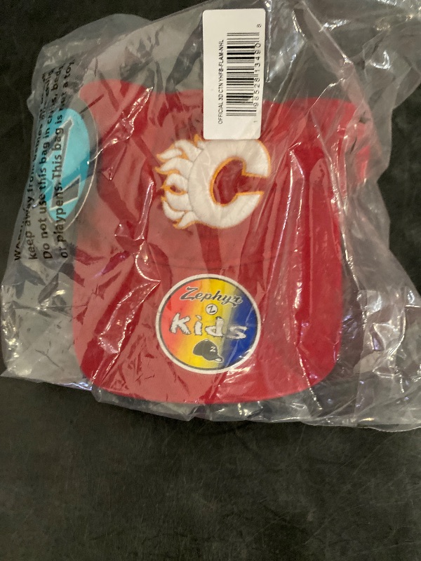 Photo 1 of Calgary Flames NHL Officially Licensed Youth Adjustable Hat Scholarship Icon Team Color