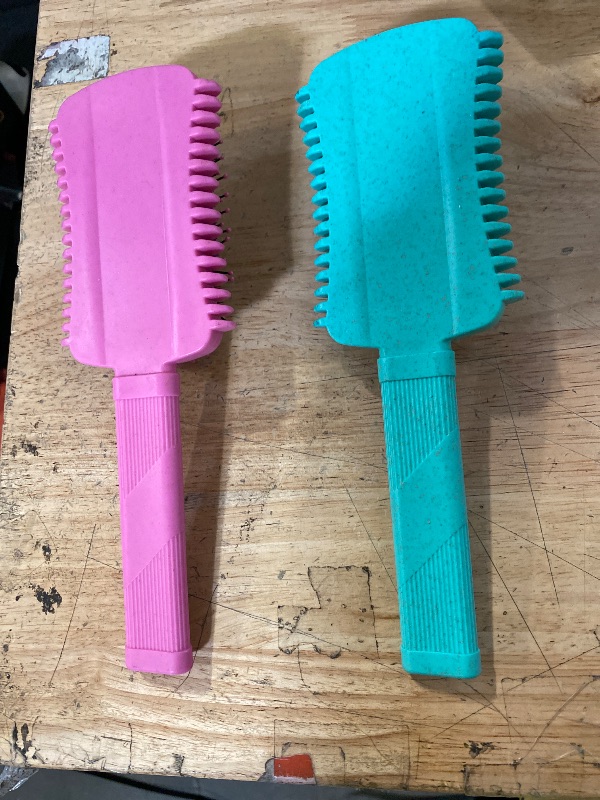 Photo 1 of Curly Hair Brush 2 Pack, Volume Curl Defining Brush for Effortlessly Detangling Shaping and Styling Women's Curls, Reduce Pulling