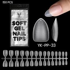 Photo 1 of YOKEFELLOW Ovals Nail Tips -300Pcs Short Soft Etch x Nail Tips Inside Pre-Etch Full Cover Clear 15 Sizes Super Thin Seamless Fit Acrylic Fake Nails Extension Kit Press on Nails DIY Salon