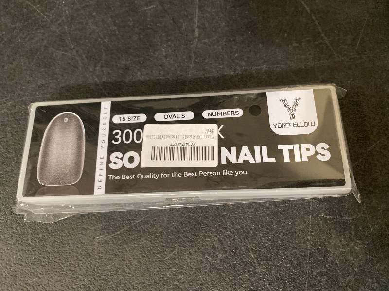 Photo 1 of YOKEFELLOW Ovals Nail Tips -300Pcs Short Soft Etch x Nail Tips Inside Pre-Etch Full Cover Clear 15 Sizes Super Thin Seamless Fit Acrylic Fake Nails Extension Kit Press on Nails DIY Salon