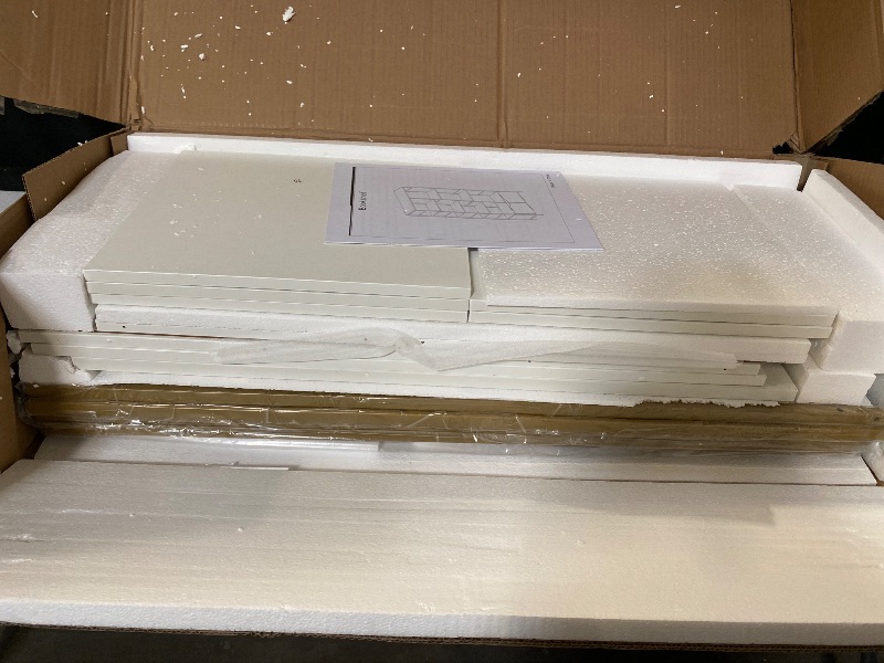 Photo 1 of 6 Tier Bookshelf with Drawer , 67" Tall Bookcase with Storage Shelves, Wood and Metal Book Shelf Storage Organizer, Open Decorative Display Bookshelves for Office, Bedroom, Living Room – White