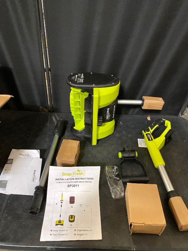 Photo 1 of 20V Cordless Brushless Snow Shovel , 4.0Ah Li-Ion Battery And Charger