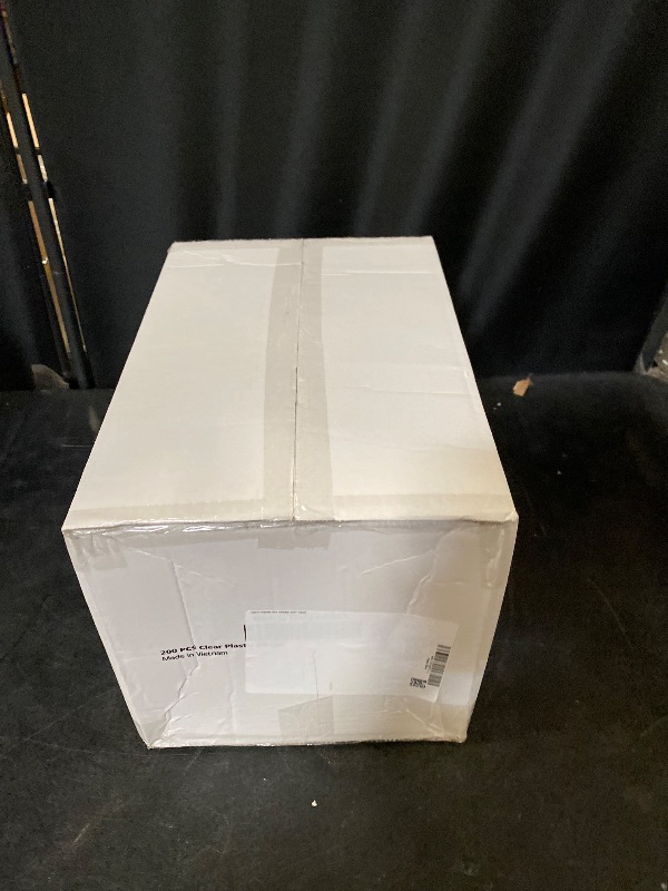 Photo 1 of 200 PCS Clear Plastic Plates, Plastic Disposable Plates Include 100 Dinner Plate and 100 Dessert Plate Perfect for Holiday, Birthday, Wedding & Party