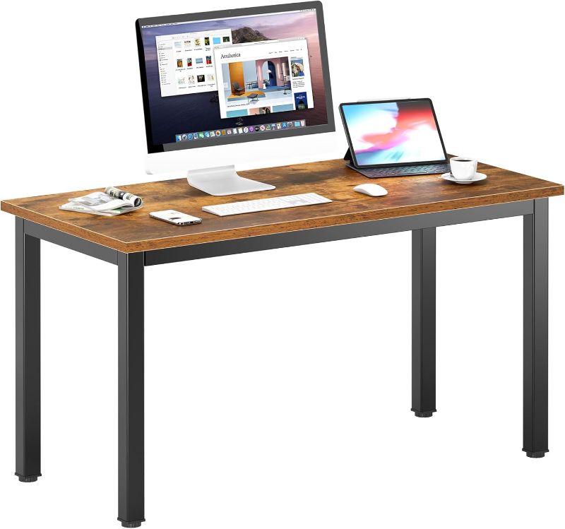 Photo 1 of 47in. Computer Desk Home Office Table Writing Desk Study Table Gaming Desk Worstation, Retro