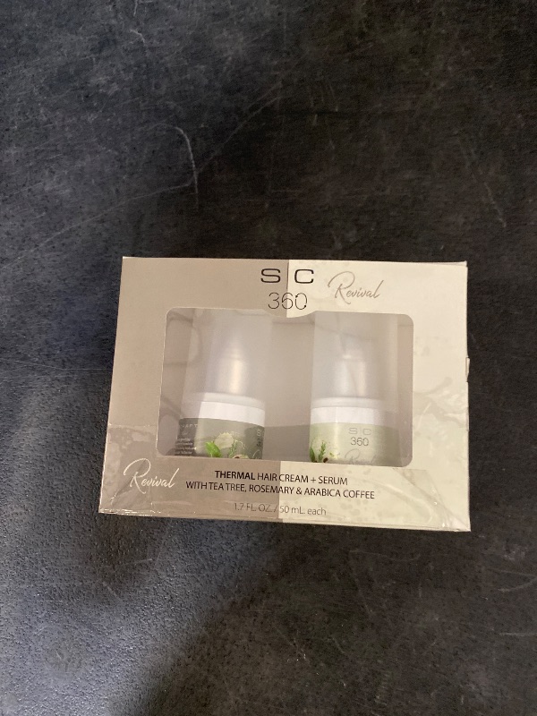 Photo 1 of StyleCraft SC360 Revival Thermal Hair Cream & Serum Duo Pack - Lighweight Frizz Control - Heat Protection & Shine - Tea Tree, Rosemary, Arabica Coffee, Vegan, Paraben-Free
