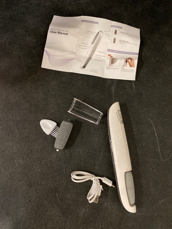 Photo 1 of Electric Callus Remover for Feet, Professional Pedicure Kit Foot Scrubber for Dry, Dead, Cracked, Hard Skin, at Home Feet Spa Care Kit for Men & Women (Cold White)