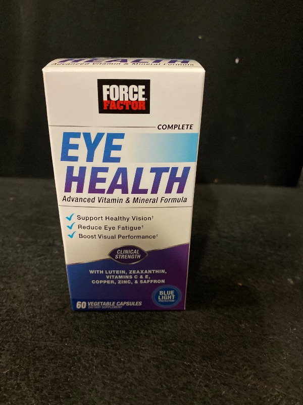 Photo 1 of Force Factor Complete Eye Health, Clinical Strength Eye Vitamins with Lutein & Zeaxanthin to Support Vision, Eye Function, and Blue-Light Protection, Eye Health Supplements for Adults, 60 Capsules