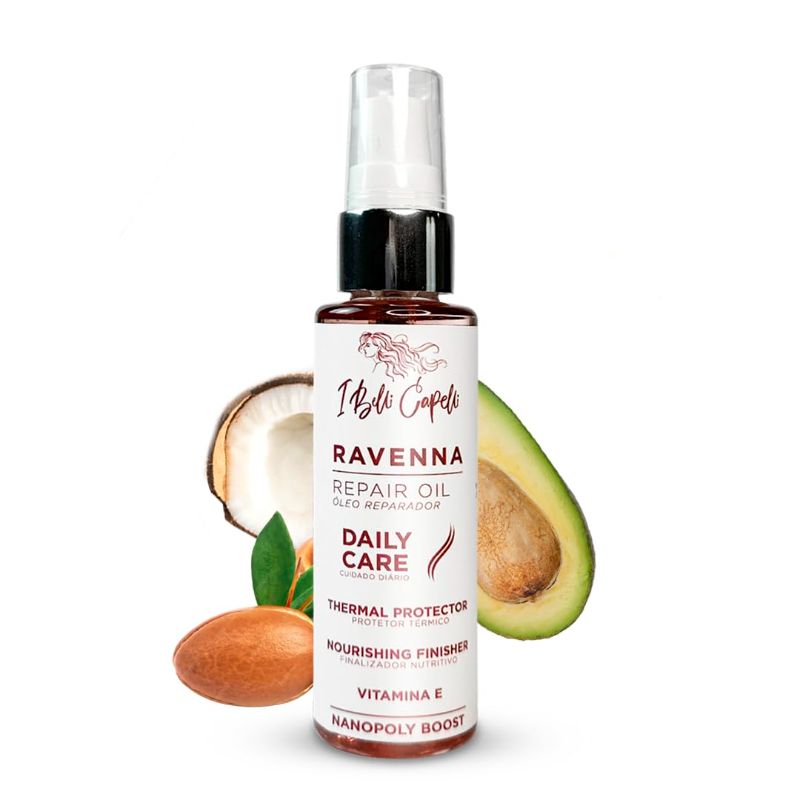 Photo 1 of I Belli Capelli Ravenna Hair Oil for Frizzy Hair – Split End Repair, Heat Protection & Deep Hydration – Macadamia, Avocado & Coconut Oil for Damaged, Dry & All Hair Types (60ml/2.02 Fl Oz)