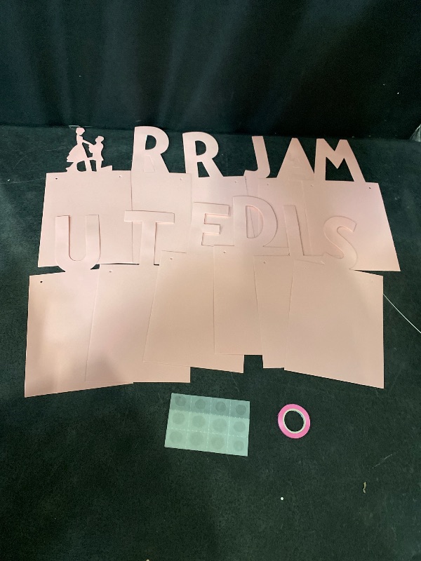 Photo 1 of Hanging Proposal Banner Pink Decoration