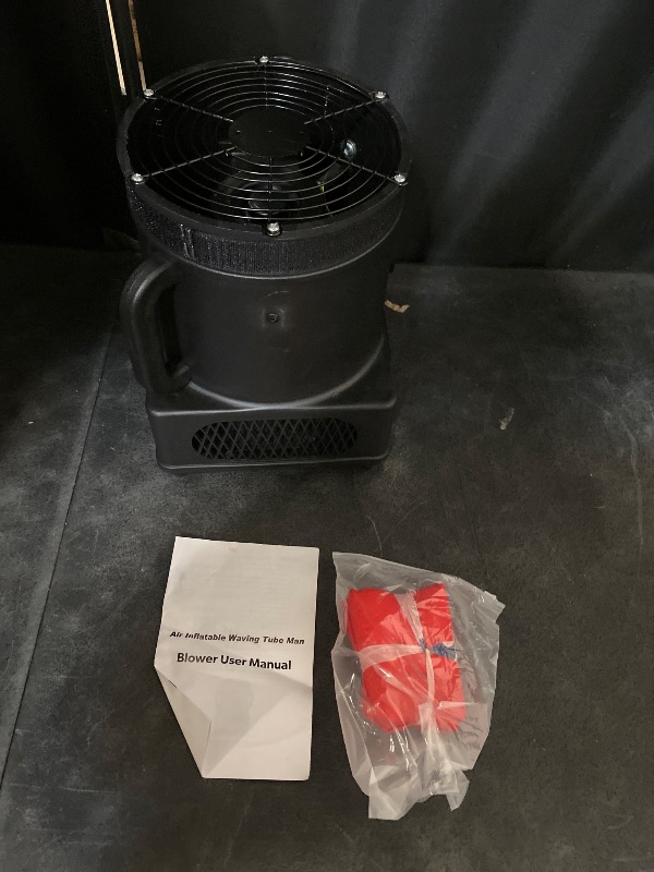 Photo 1 of 7FT Air Inflatable Waving Tube Man Set with Blower & Wheel, Air Puppet Dance Artist for Mall Opening, Amusement Park, Outdoor Decoration