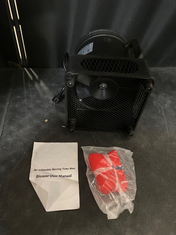 Photo 1 of 7FT Air Inflatable Waving Tube Man Set with Blower & Wheel, Air Puppet Dance Artist for Mall Opening, Amusement Park, Outdoor Decoration