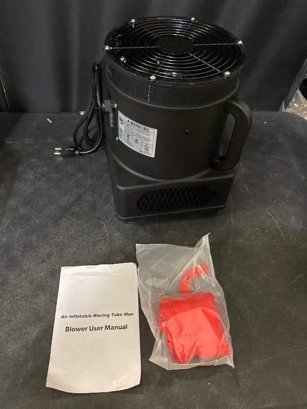 Photo 1 of 7FT Air Inflatable Waving Tube Man Set with Blower & Wheel, Air Puppet Dance Artist for Mall Opening, Amusement Park, Outdoor Decoration