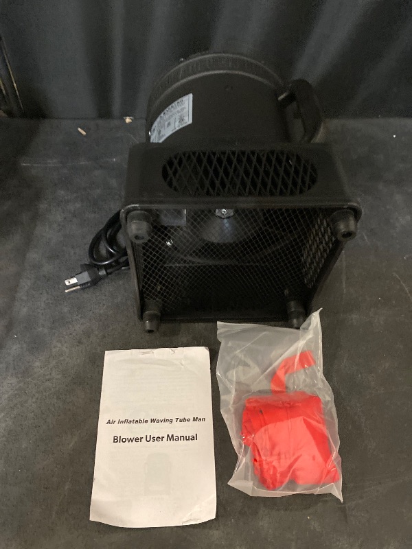 Photo 1 of 7FT Air Inflatable Waving Tube Man Set with Blower & Wheel, Air Puppet Dance Artist for Mall Opening, Amusement Park, Outdoor Decoration