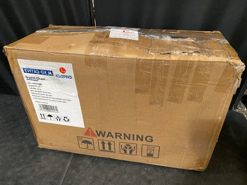 Photo 1 of 2 Pack PU Leather Executive Office Chair Ergonomic Back Support Visitor Guest Chair with Armrest,Black (Set of 1)